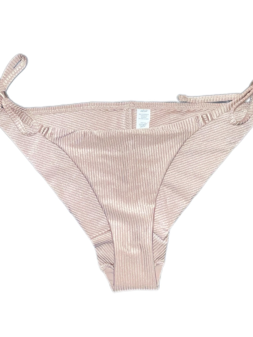 Aerie Ribbed Tie-Side Bikini Bottoms in Champane